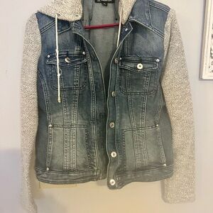 INC International Concepts Blue and Gray Jean Jacket